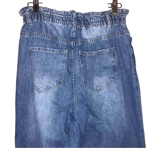 KANCAN Paperbag Boyfriend Jean Ultra High Rise Distressed Blue RX10652 Size 9/28 - Picture 8 of 14